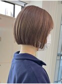 下北沢タッセルボブデザインカラー切りっぱなしボブミディアム◆