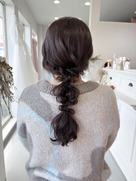 パープルカラー×アレンジ仕上げ(*´ω`*)