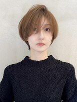 ロンドエニカ 大宮(Lond enika)&nbsp;黒髪カタログ/ショート/オリーブグレー/小顔に見せるヘア☆190