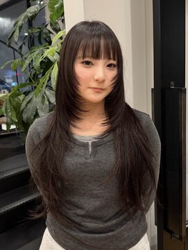 ラヴィズム 長岡店(LUVISM) 韓国/顔周りレイヤー/ダブルカラー/ベージュ/前髪新潟長岡宮関◆