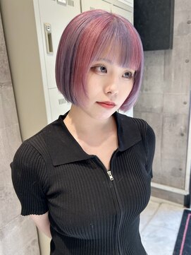 ワンズオゼ 渋谷(ONE's oze) ハイトーン/ダブルカラー/大人ガーリー/ダークアッシュ/似合わせ