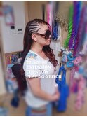 【￥450~】仙台 コーンロー 編み込み ダンス ダンサー エクステ