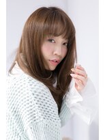 ヘアーアンドファッションシオミエイチ (hair＆fashion shiomi H)&nbsp;ヌーディーベージュ×ワンカールストレート