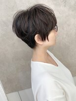 アヴァロン(AVALON)&nbsp;クセ風ワンカールパーマショート×イルミナヌードブラウン