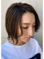 クリープ(Cleep) 外ハネレイヤーボブ×ハイライトカラー