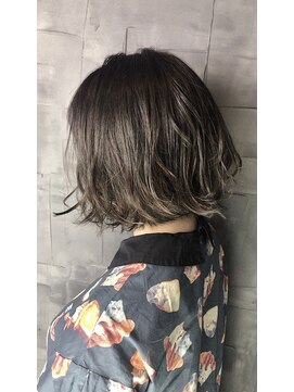 ヘアサロンエムフィス 池袋東口(HAIR SALON M Fe's) 外ハネボブ/アッシュブラウン/ネオウルフ/デザインカラー