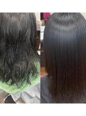 【髪質改善☆酸性美髪縮毛矯正】で乾かすだけでツヤ髪に☆