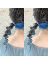ヘアアトリエコモノ(hair l'atelier KoMoNo) #インナーカラー × スカイブルー