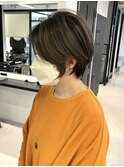 《After》仕上がりスタイル【白髪ぼかし脱白髪染めハイライト 】
