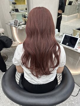 ロンド マーレ 天神大名店(Lond mare) ピンクブラウン/暖色カラー/カシスピンク/韓国ヘア/顔周りカット