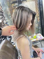 ラフ(LAFF) #バレイヤージュ#グレージュカラー#ボブウルフ#ココアベージュ