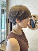 すっきりマッシュショートショートレイヤー前髪あり