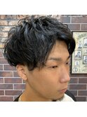 微分けセンターパート【メンズカット】