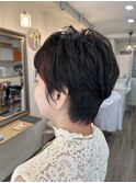 大人ショート×ポイントカラー