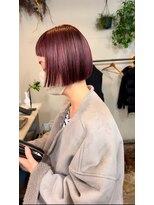 ラグ(log) サロンワーク×ミニボブピンク!