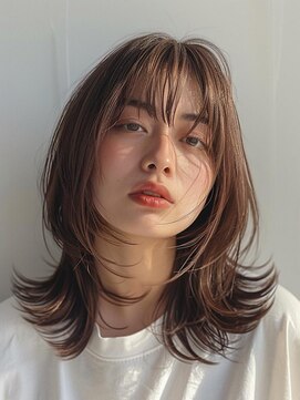 レヴ 草加店(LEV.) イメチェン　外はね　ボブ　美髪　ワイドバング　ブルーブラック