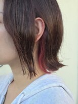 アメリラブ(ameri love)&nbsp;切りっぱなしボブ×インナーカラー×ワインレッド