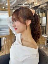 結んでも可愛い顔まわりカット／自由が丘