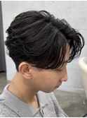熊本メンズセンターパート  ニュアンス フェザー MEN'S HAIR