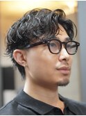 佐賀センターパートツイストパーマ緩めシャドウパーマフェード