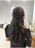 ナチュラルハーフアップ
