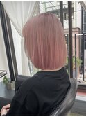 [ethica_南船場】コーラルピンク×ナチュラルボブ