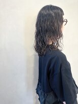 ラトリエコンタン(L´atelier Content)&nbsp;【shima】黒髪セミロング/ランダムパーマ/大人かわいい