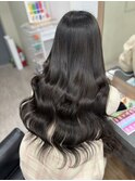ダークブラウンブリーチカラーシールエクステ