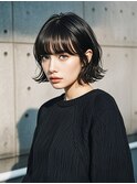 ショートボブシースルーマッシュウルフカットショートヘアボブ
