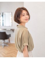 バグズ ヘアデザイン 桔梗が丘店(Baguz HAIR DESIGN) 丸みショートボブ×大人美人×透明感ベージュ