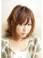 オズ ヘアーアンドトータルビューティー(OZ hair&total beauty) スモーキーアプリコット・セミディ hair produce by ozy☆