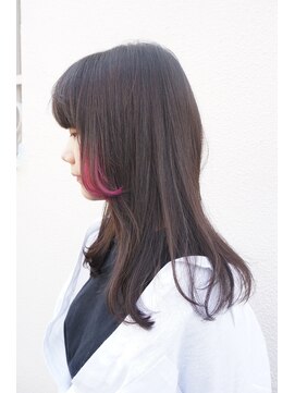 ヘアデザイン エソラ(hair design esora) 黒髪・パープルインナーカラー***