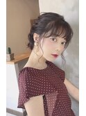 後れ毛ゆるアレンジ
