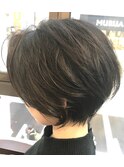 丸みとくびれで可愛さアップショートボブ☆