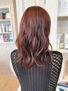 キャアリー(Caary) 福山市イルミナカラー人気caaryブリーチなしピンクブラウン