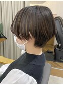 【ハンサムショート風なショートヘア】
