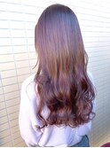 ピンクグレージュカラー/ボブウルフ/ココアベージュ