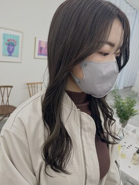 オンド(onde) ゆる巻き ロングアレンジ グレージュ