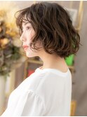 ミックスカール小顔くせ毛風ふわふわボブa大宮20代30代40代