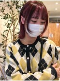 ショートウルフ×インナーピンク