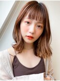 小顔くびれヘア/セミウェットウェーブ/メルティカラー