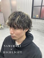 ブライト(BRIGHT.)&nbsp;波巻きパーマ×ハイライト