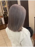 明るめアッシュカラー×ブリーチ後に最適ミネラルトリートメント