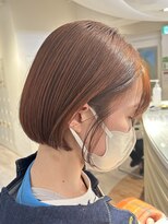 サロンドジョー(salon de joe)&nbsp;ミルクティーベージュダブルカラーケアブリーチ韓国風レイヤー