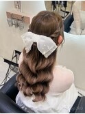 ねじりハーフアップ/心斎橋ヘアセット