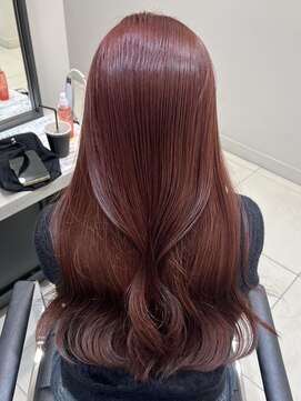 ユーフォリア 銀座本店(Euphoria) Mako チェリーレッド ブリーチなしダブルカラー 暖色