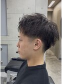 テーパーフェードアップバング