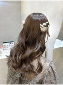 ヘアセット/ヘアアレンジ/グレージュカラー/透明感