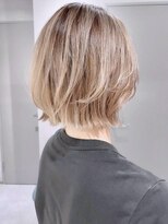 エイチエムヘアーホーム 池袋2号店(H M hair home) 髪質改善/ミルクティーベージュ/ショートボブ/韓国/顔周りカット
