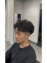 ノイセル 心斎橋(Noisyle) MEN’S/リバースセンターパート/ニュアンスパーマ/心斎橋S